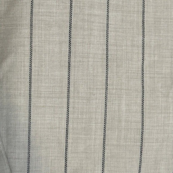 Banana Republic Ivory Pinstripe Wrap Skirt Tie Waist Tailored‎ Minimalist Sz 10P - Picture 4 of 10